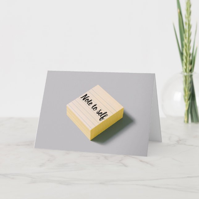 Cartão Nota para si mesmo, não sue as pequenas coisas (Frente)