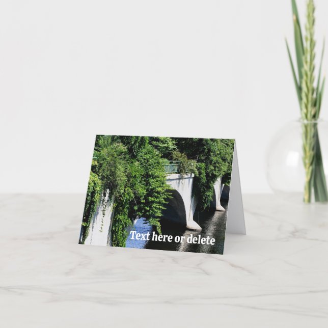 Cartão Nota Personalizada Ponte de Flores (Frente)