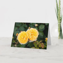 Cartão Nota sobre Rosas Amarelas