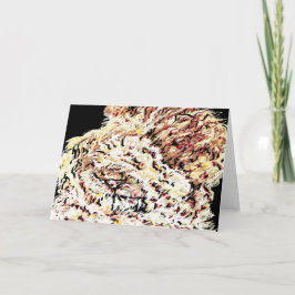 Cartão Nota Vazio Lion Do Dentro Da Placa Em Desmaio