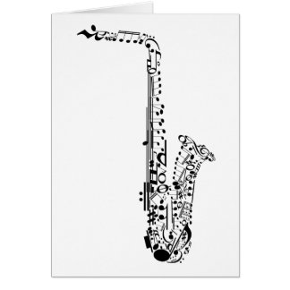 Cartão Notas de Saxaphone