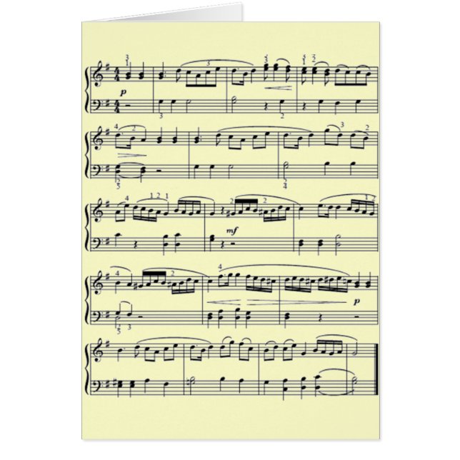 Cartão notas musicais (Frente)