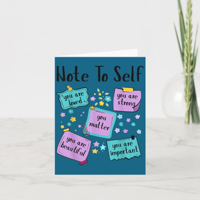 Cartão Note To Self You Suicide Prevention Awareness  (Frente)