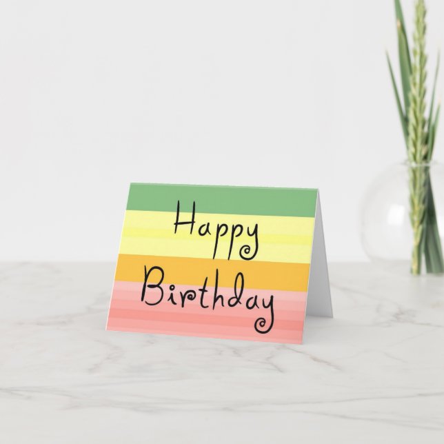 Cartão noteca de feliz aniversário (Frente)