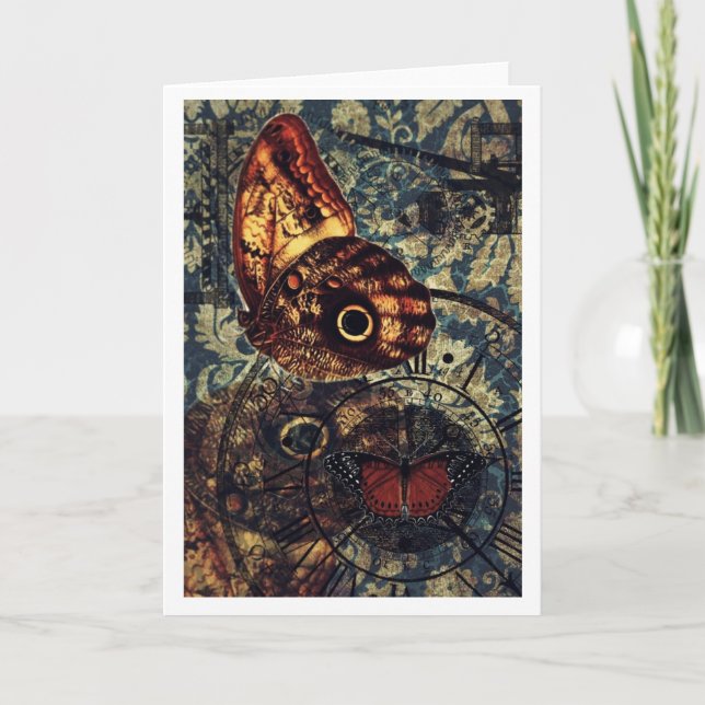 Cartão notecard 4 da arte da borboleta (Frente)