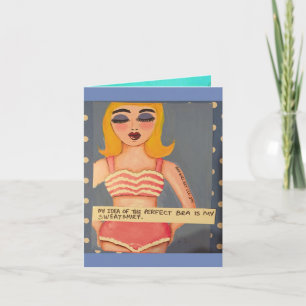 Cartão Notecard, a minha ideia do sutiã perfeito é a minh