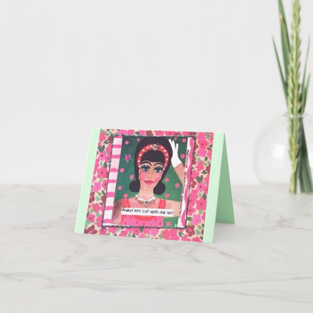 CARTÃO NOTECARD-ALWAYS TARDE MAS VALOR A ESPERA (Frente)