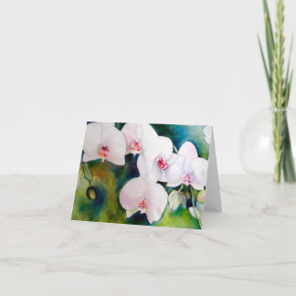 Cartão Notecard angélico das orquídeas, com envelope