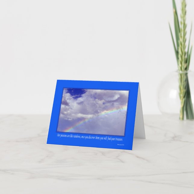 Cartão Notecard arco-íris Inspiracional (Frente)