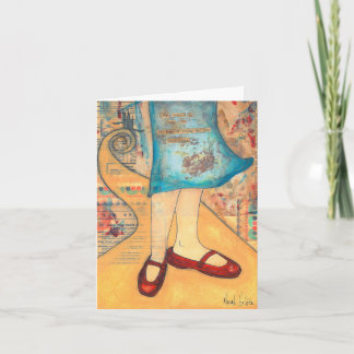 Cartão Notecard Calçados vermelhos