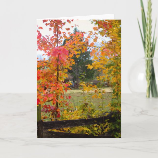 CARTÃO NOTECARD COM ÁRVORE VERMELHA (Frente)