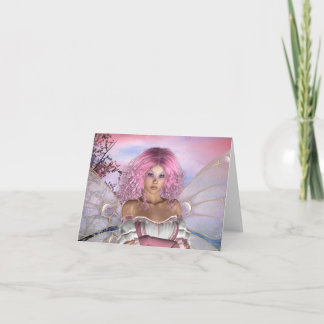 Cartão notecard cor-de-rosa