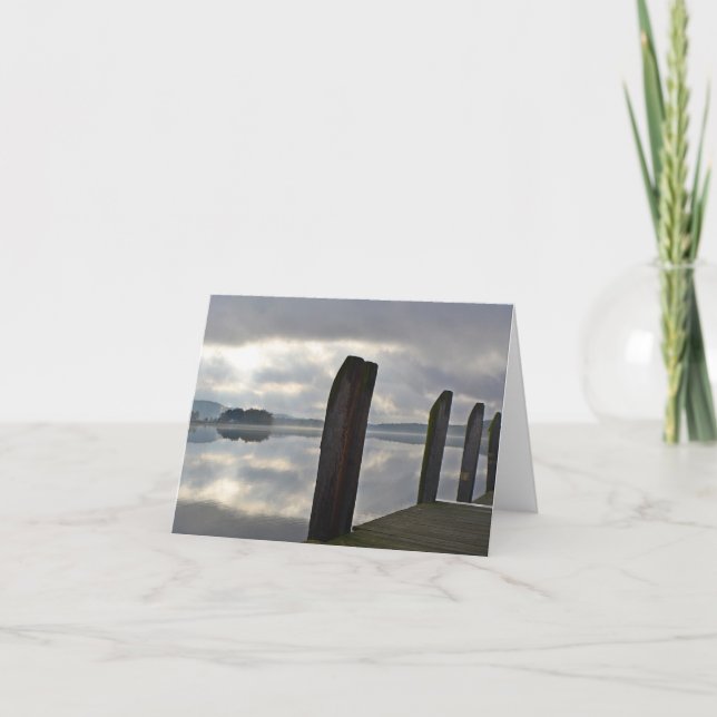 Cartão Notecard da manhã do rio Connecticut (Frente)