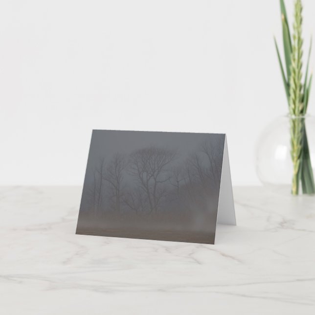 Cartão Notecard da Manhã Muito Foggy (Frente)