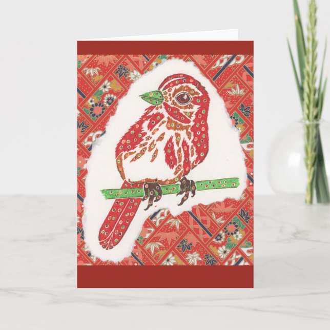 Cartão Notecard das aves canoras (Frente)