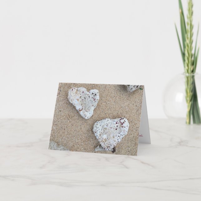 Cartão notecard de amor de coral (Frente)