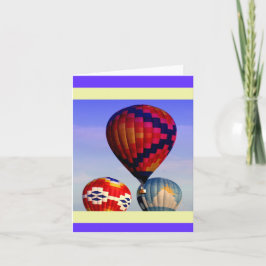 Cartão Notecard de balão de ar quente