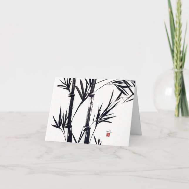 Cartão notecard de bambu da arte (Frente)