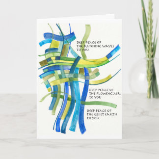 Cartão Notecard de bênção Irlandesa de Paz Profunda