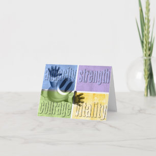 Cartão Notecard de coragem e vitalidade da capacidade de 