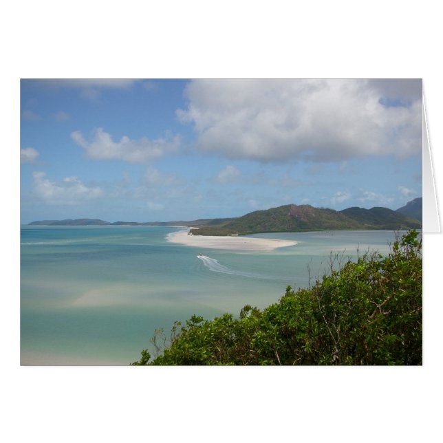 Cartão Notecard de linha costeira da Austrália (Frente horizontal)