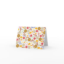 Notecard de padrão do Comida Breakfast