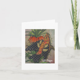 Cartão Notecard de Pássaros de Arte Têxtil