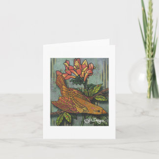 Cartão Notecard de Pássaros de Arte Têxtil