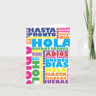 Cartão Notecard de saudações espanholas