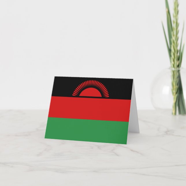 Cartão Notecard de Sinalizador Malawi (Frente)
