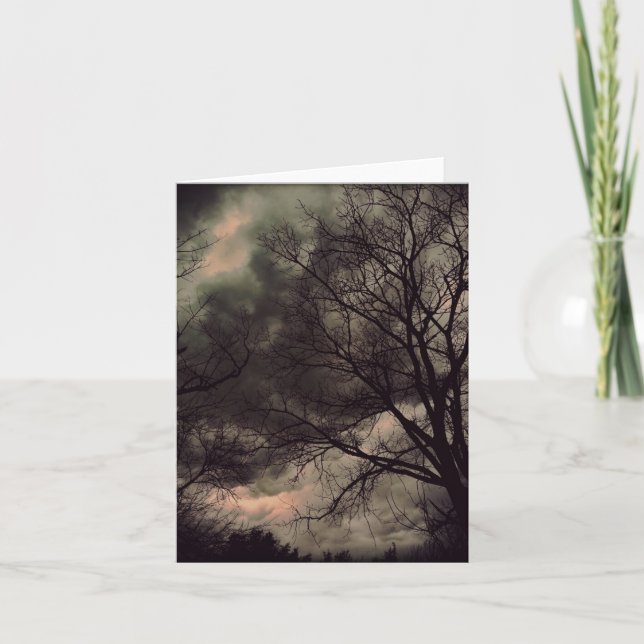 Cartão Notecard de Tempestade de inverno (Frente)