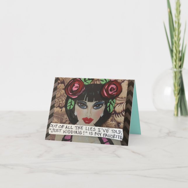 Cartão Notecard-de todas as mentiras eu disse que apenas (Frente)