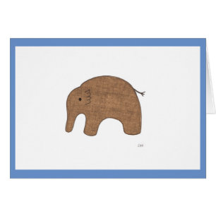 Cartão Notecard de Vazio de Elefante para Bebê Doce
