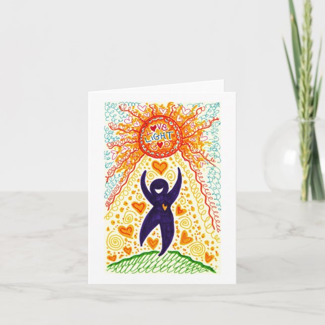Cartão Notecard do AMOR = da LUZ = do DEUS (Frente)