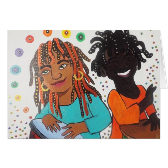 Cartão Notecard do dia do tambor  (Frente horizontal)