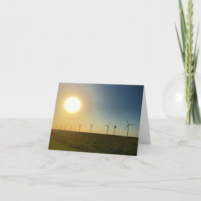 Cartão notecard do por do sol de texas (Frente)