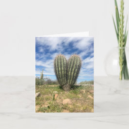 Cartão notecard do saguaro do amor