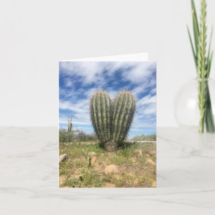 Cartão notecard do saguaro do amor