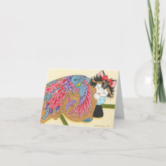Cartão Notecard do uchikake de Phoenix