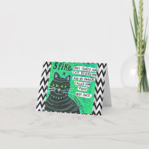 CARTÃO NOTECARD-DOGS FEARED HIM, CATS REVERED HIM