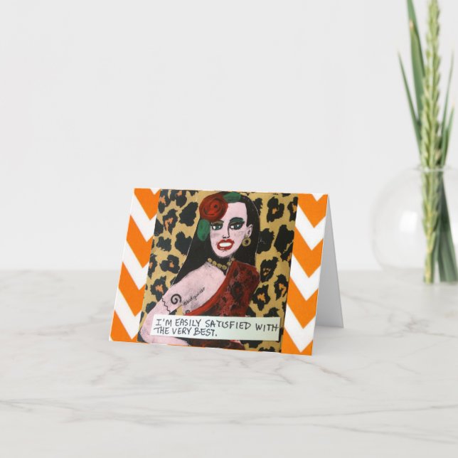 CARTÃO NOTECARD-EASILY SATISFEITO COM O MUITO MELHOR (Frente)