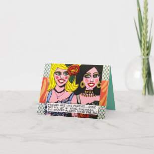CARTÃO NOTECARD-FRIENDS ARE LIKE PANTIES