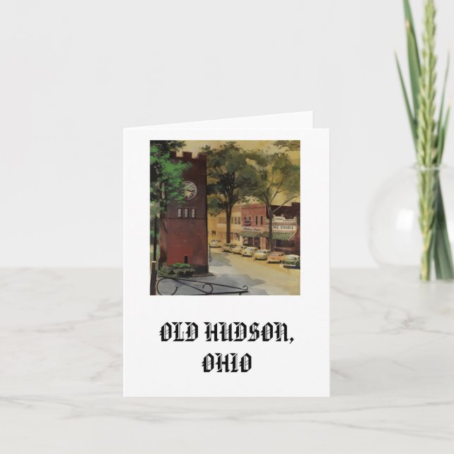 Cartão Notecard, Hudson velho (Frente)