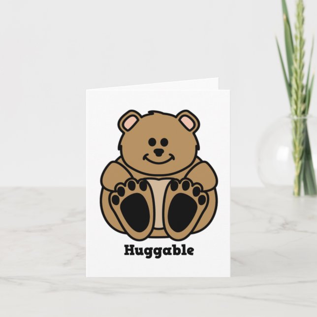 Cartão Notecard Huggable do urso (Frente)