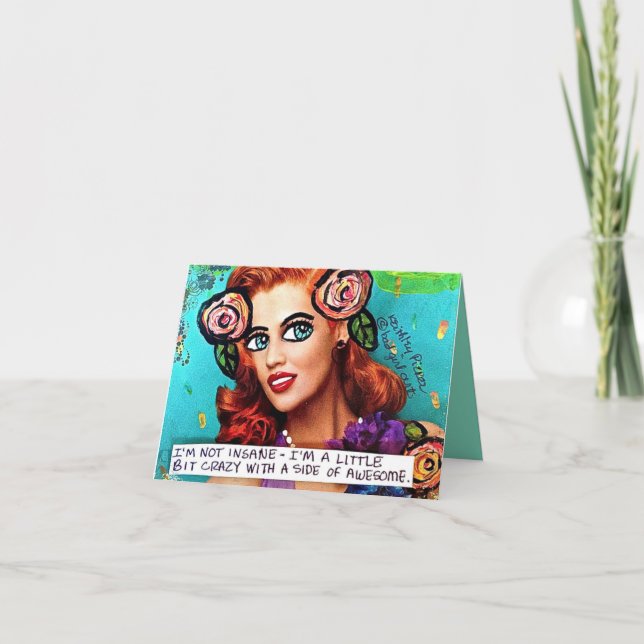 Cartão NOTECARD-I am NAO INSANO (Frente)