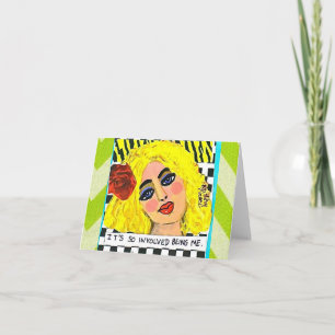 CARTÃO NOTECARD-IT'S SO INVOLVED BEING ME.