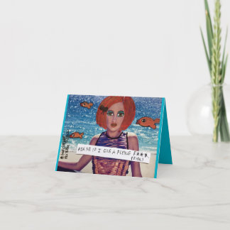 Cartão Notecard me pergunte se eu dou um peixe voador