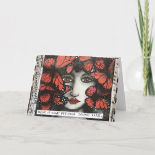 CARTÃO NOTECARD-MUSIC É O QUE OS SENTIMENTOS SOAM COMO
