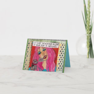 Cartão Notecard - Não é bebendo sozinho se seu cachorro e