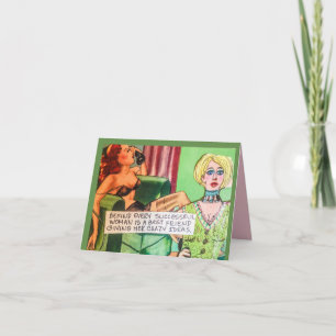 Cartão Notecard por trás de todas as mulheres bem-sucedid